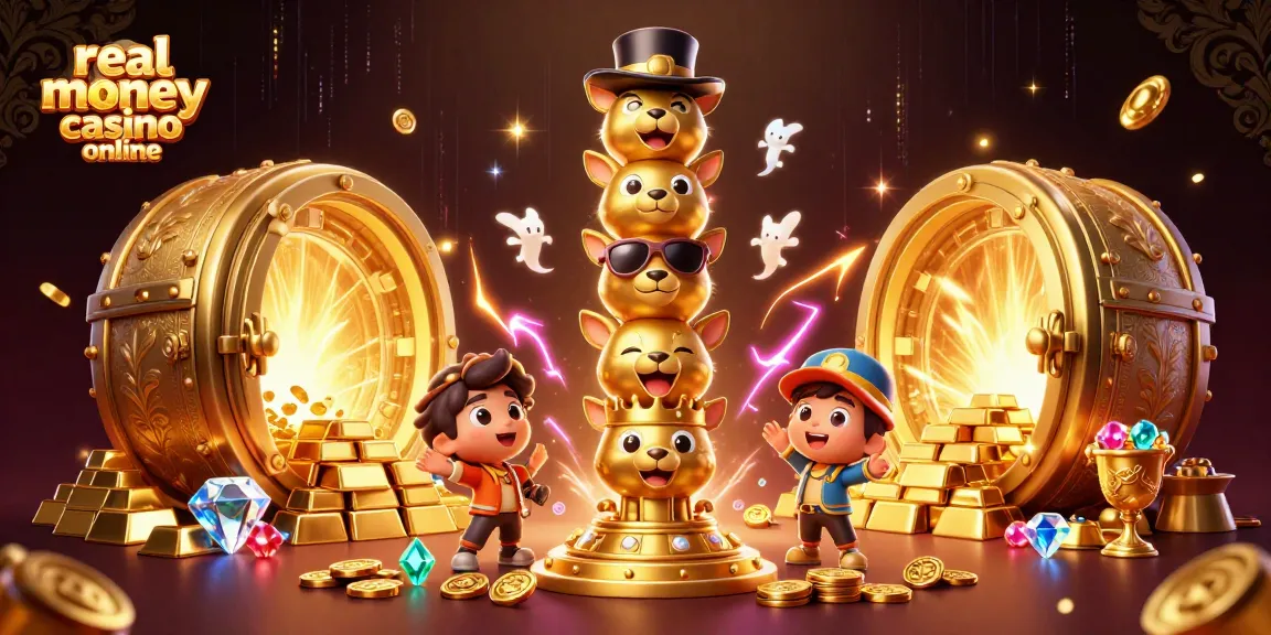 Experience the thrill of real money casino online play with vibrant treasures and lively characters.